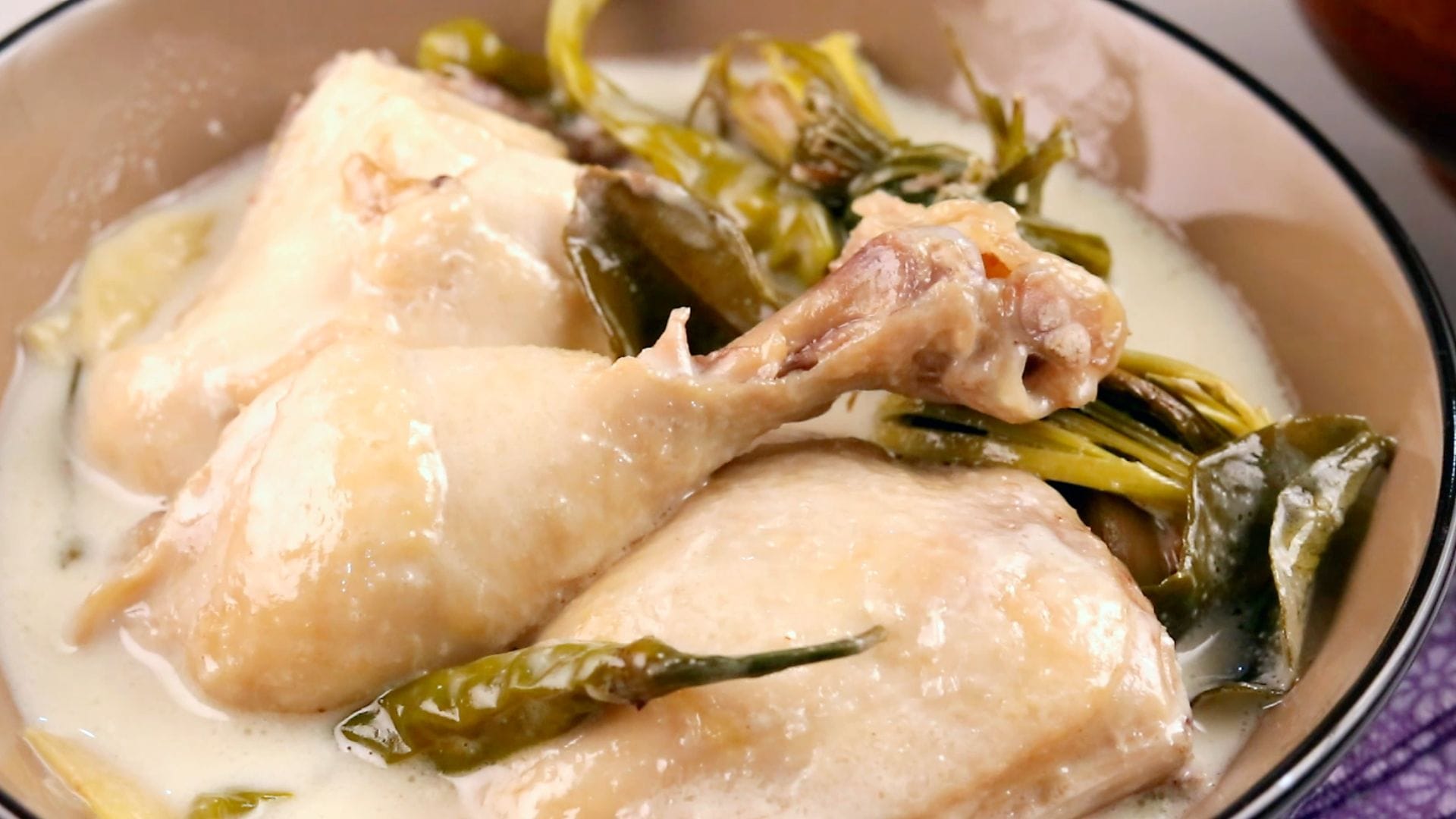 6 Coconut Milk Braised Chicken